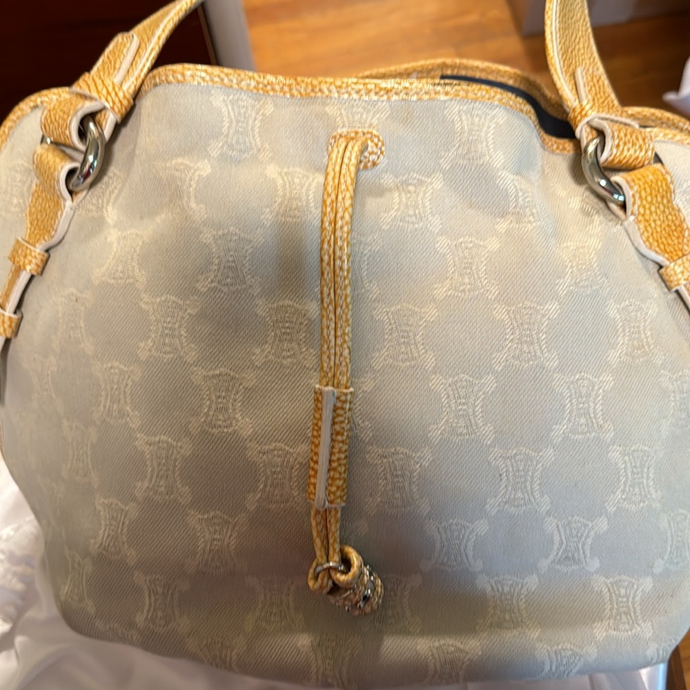 Celine Macadam Canvas bittersweet hobo bag